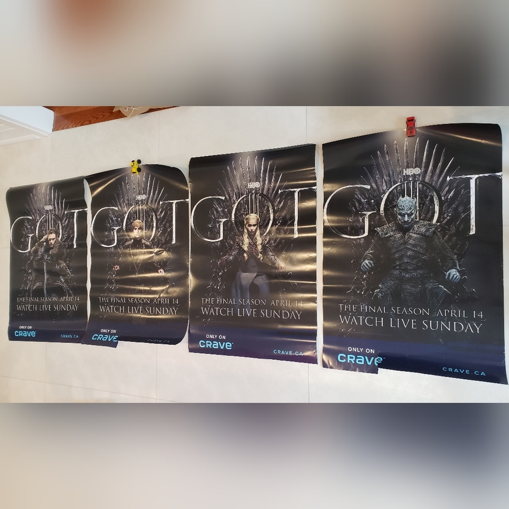 Game of Thrones season 8 TV Series 3 Posters Crave Tv: Jon Snow Iron Thrown